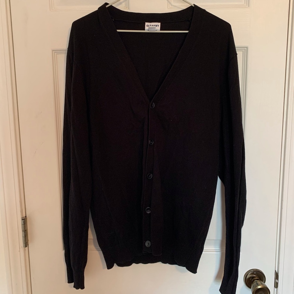 MENS BLACK CARDIGAN